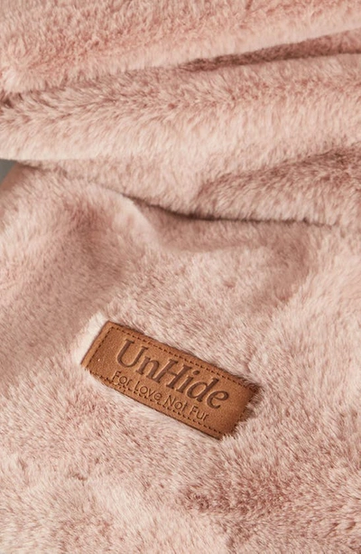 Shop Unhide L'il Marsh Fleece Pet Blanket In Rosy Baby