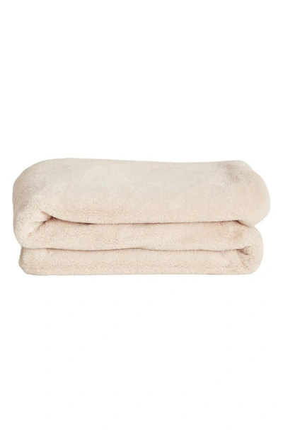 Shop Unhide L'il Marsh Fleece Pet Blanket In Beige Bear