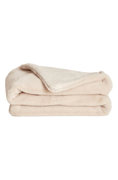 Shop Unhide L'il Marsh Fleece Pet Blanket In Beige Bear