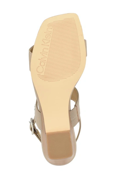 Shop Calvin Klein Kayor Wedge Sandal In Taupe