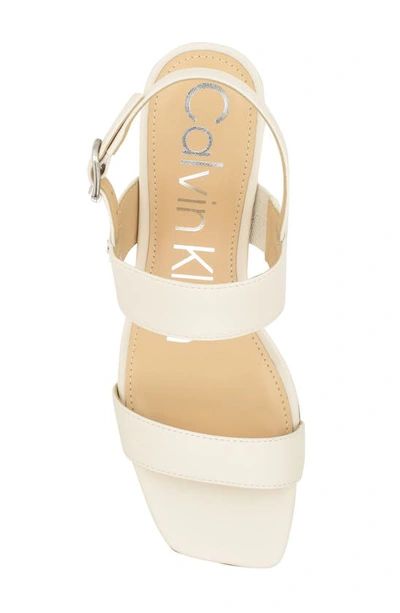 Shop Calvin Klein Kayor Wedge Sandal In Ivory