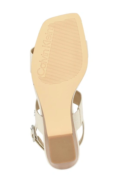 Shop Calvin Klein Kayor Wedge Sandal In Ivory
