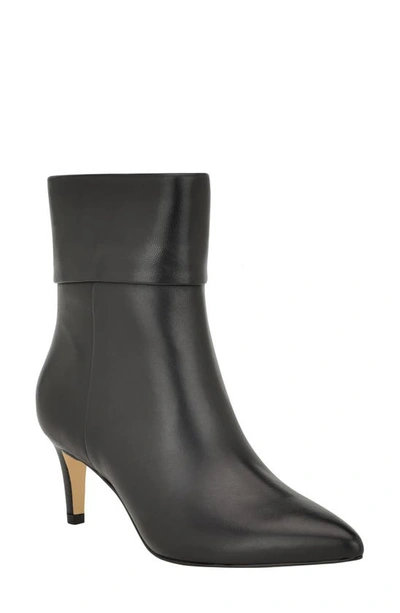 Shop Calvin Klein Genteel Pointed Toe Bootie In Black