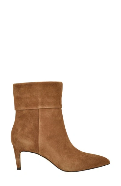 Shop Calvin Klein Genteel Pointed Toe Bootie In Medium Natural