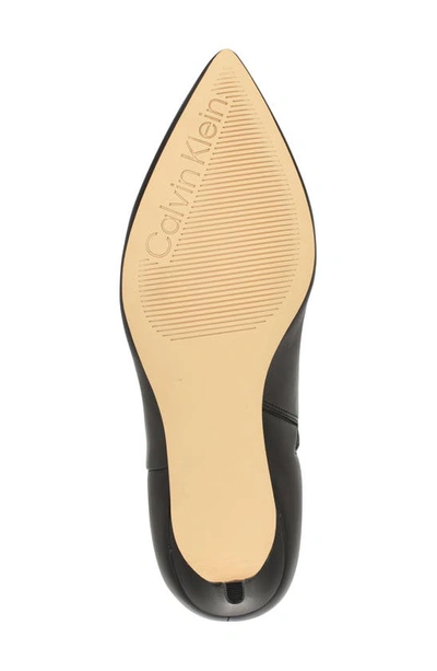 Calvin Klein Genteel Pointed Toe Bootie In Black