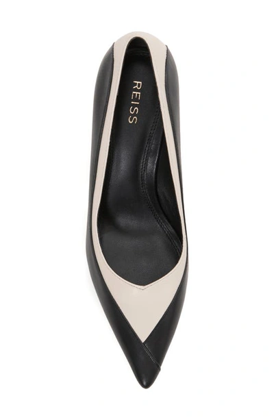 Shop Reiss Gwyneth Pointed Toe Pump In Black/ Ivory