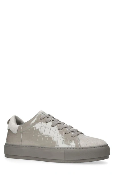 Shop Kurt Geiger Laney Croc Embossed Sneaker In Grey