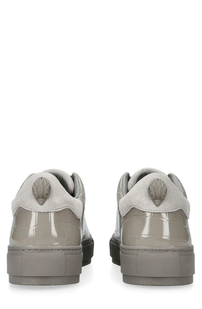 Kurt Geiger Laney Croc Embossed Lace Up Sneakers In Grey