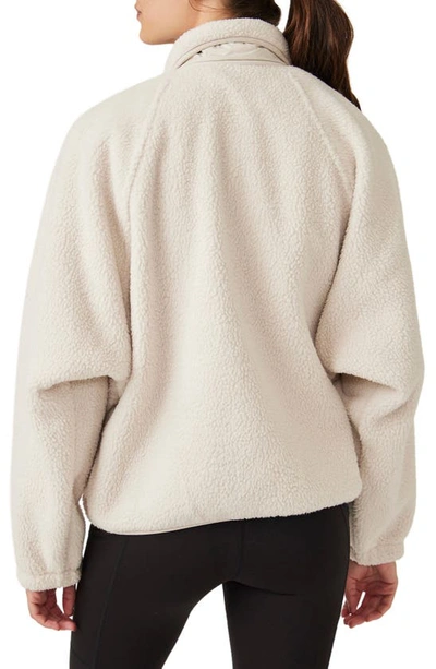 Shop Fp Movement Hit The Slopes Fleece Jacket In Muted Beige
