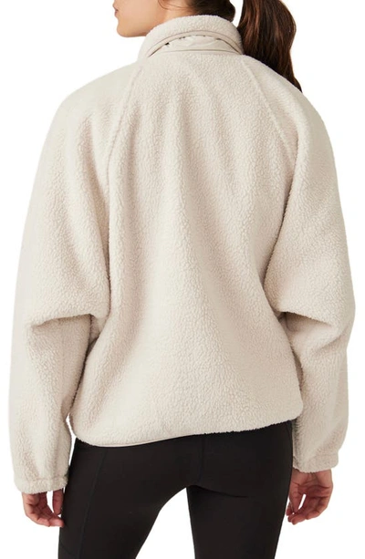Fp Movement Free People  Hit The Slopes Fleece Jacket In Muted Beige