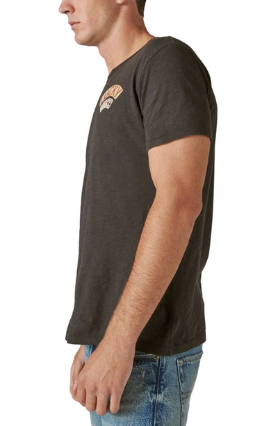 Shop Lucky Brand Aces Over Eights Cotton Graphic T-shirt In Jet Black