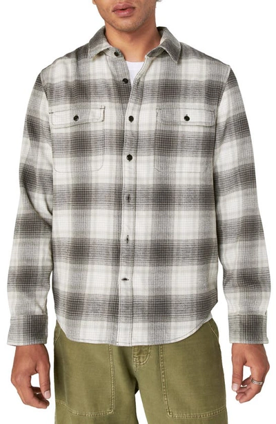 LUCKY BRAND LUCKY BRAND PLAID FLANNEL WORKWEAR BUTTON-UP SHIRT 