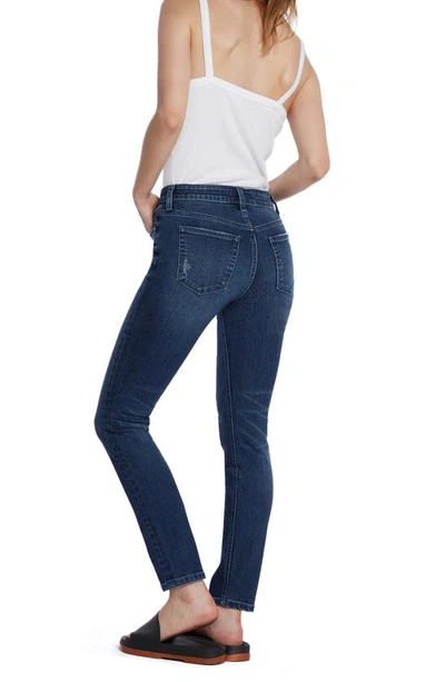 Shop Hint Of Blu Vera Mid Rise Skinny Jeans In Cycle Blue