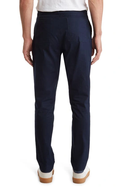 Shop Good Man Brand Herringbone Cotton Twill Pants In Sky Captain