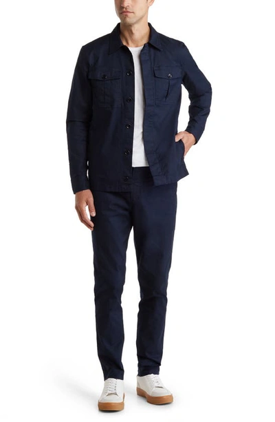 Shop Good Man Brand Herringbone Cotton Twill Pants In Sky Captain