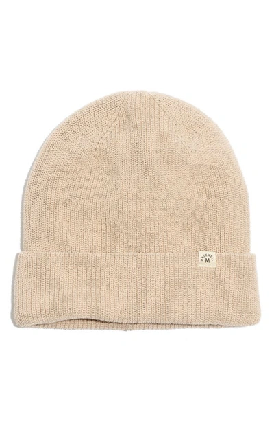 Shop Madewell Recycled Cotton Beanie In Wet Sand