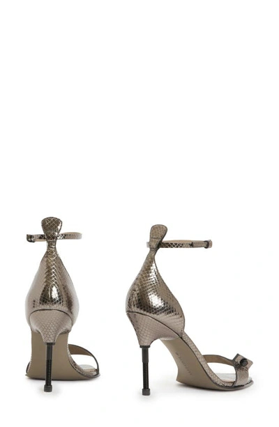 Shop Allsaints Betty Ankle Strap Sandal In Gunmetal Grey