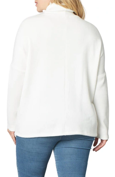 Shop Kiyonna Paris Turtleneck Tunic Sweater In Ivory