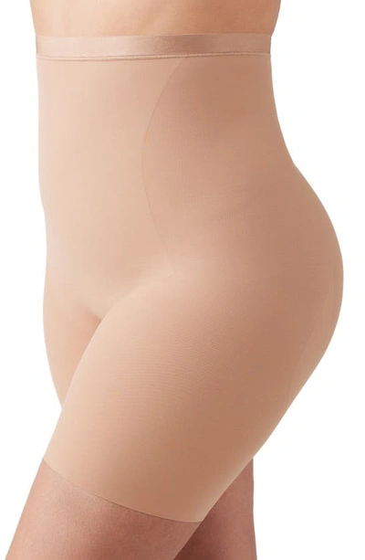 Shop Wacoal Shape Revelation™ Hourglass High Waist Thigh Shaping Shorts In Praline