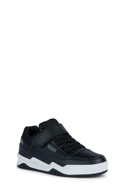 Shop Geox Kids' Perth Sneaker In Black/ Dark Grey
