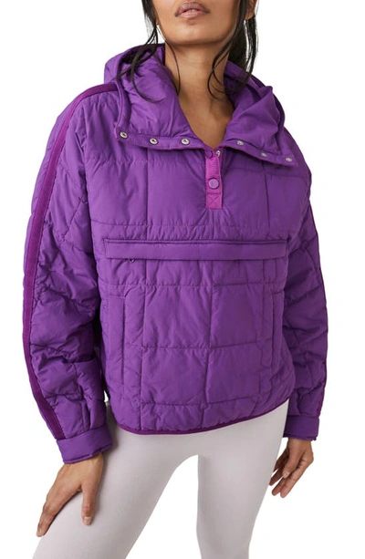 Shop Fp Movement Pippa Water Resistant Packable Pullover In Vivid Violet