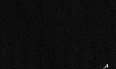 Polo Ralph Lauren Logo Embroidered Wool & Cashmere Cable Stitch Scarf In Black