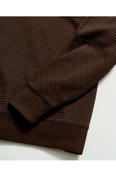 Shop Billy Reid Double Knit Half-zip Pullover In Chocolate