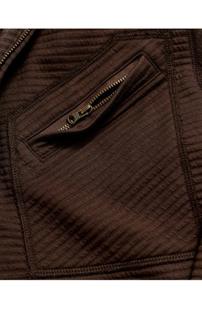 Billy Reid Double Knit Half-zip Pullover In Chocolate