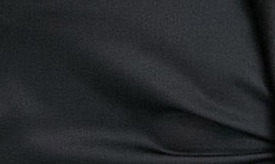 Shop Asos Design Curved Hem Satin Miniskirt In Black