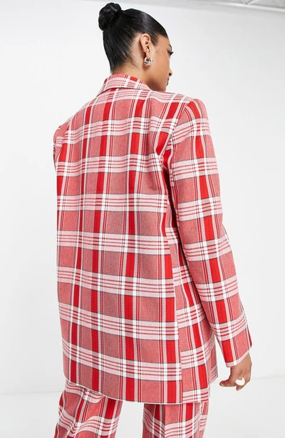 Shop Asos Design Slim Boy Suit Blazer In Red