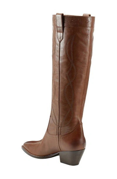 Shop Marc Fisher Edania Pointed Toe Knee High Boot In Medium Brown 210