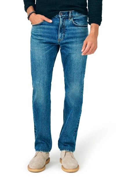 Shop Faherty Slim Straight Leg Organic Cotton Jeans In East Lake Wash