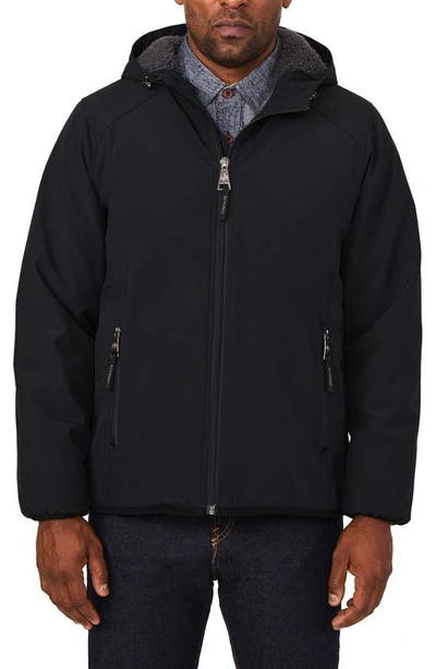 Shop Rainforest Fleece Lined Water Resistant Soft Shell Storm Jacket In Black