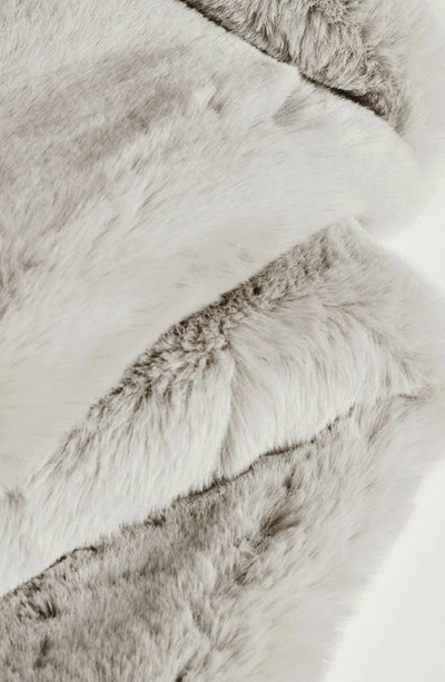 Shop Unhide The Marshmallow 2.0 Medium Faux Fur Throw Blanket In Greige Goose