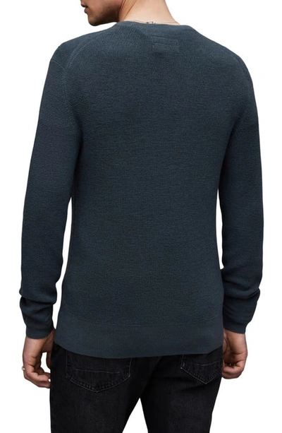 Shop Allsaints Ivar Slim Fit Crewneck Merino Wool Sweater In Beetle Blue