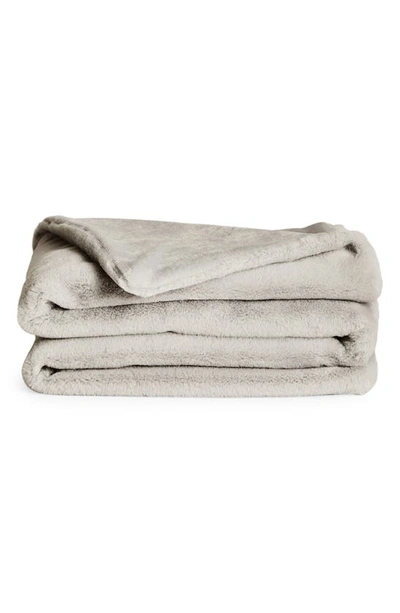Shop Unhide Lil' Marsh Small Plush Blanket In Greige Goose