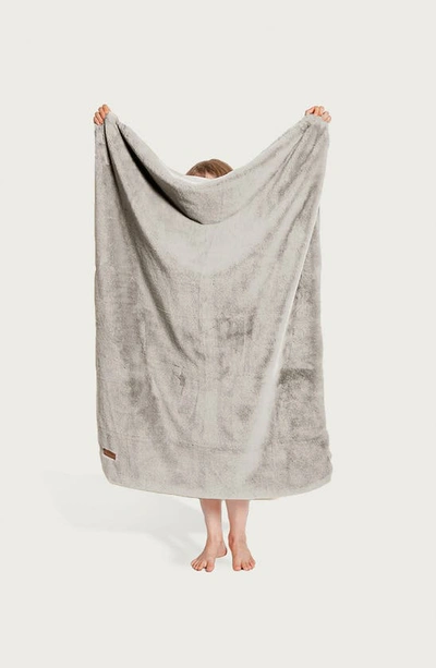 Unhide Lil' Marsh X-small Plush Blanket In Greige Goose