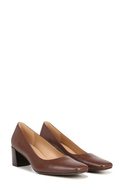 Shop Naturalizer Karina Square Toe Pump In Cappuccino Brown Leather