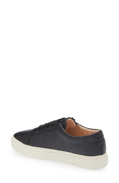 Frankie4 Billie Zip Sneaker In Black Reptile Embossed