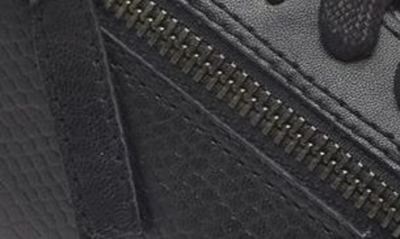Shop Frankie4 Billie Zip Sneaker In Black Reptile Embossed