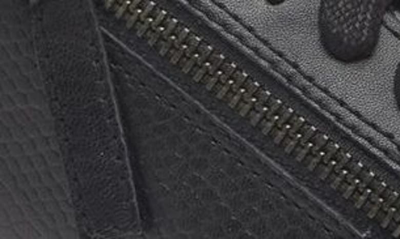 Frankie4 Billie Zip Sneaker In Black Reptile Embossed