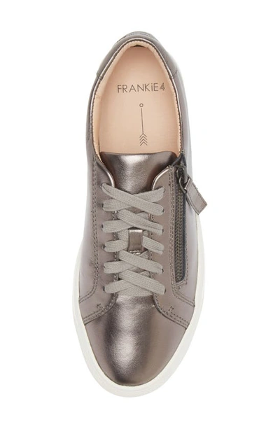 Shop Frankie4 Billie Zip Sneaker In Gunmetal