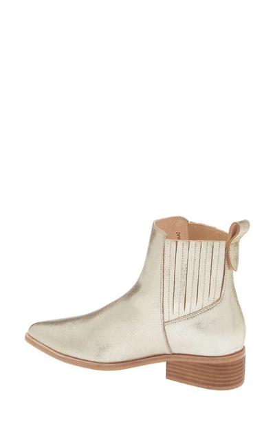 Shop Frankie4 Nina Pointed Toe Chelsea Boot In Gold