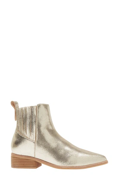 Shop Frankie4 Nina Pointed Toe Chelsea Boot In Gold