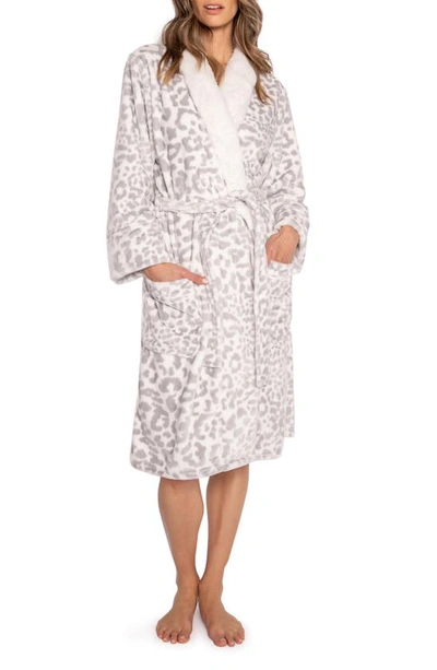 Shop Pj Salvage Luxe Plush Faux Fur Trim Robe In Ivory
