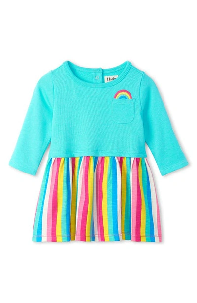 Shop Hatley Radiant Rainbow Dress In Blue