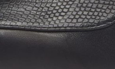 Shop Frankie4 Faye Reptile Embossed Flat In Black Reptile Emboss