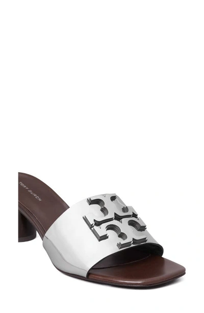 Shop Tory Burch Ines Sandal In Silver / Coconut