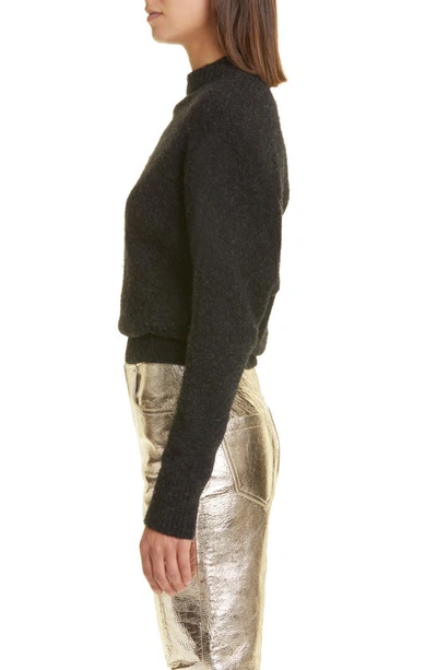 Proenza Schouler Ribbed Wool-blend Turtleneck Sweater In 010 Charcoal
