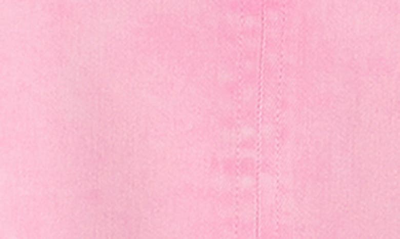Shop English Factory Mixed Media Puff Sleeve Denim Minidress In Pink